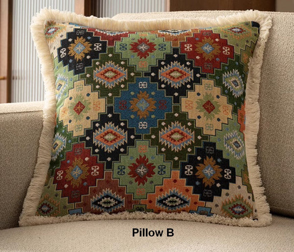 Bohemian Decorative Sofa Pillows for Living Room, Flower Decorative Pillows for Bedroom, Extra Large Modern Geometric Pillows-HomePaintingDecor