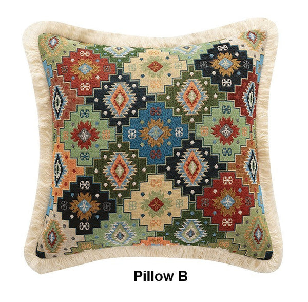 Bohemian Decorative Sofa Pillows for Living Room, Flower Decorative Pillows for Bedroom, Extra Large Modern Geometric Pillows-HomePaintingDecor