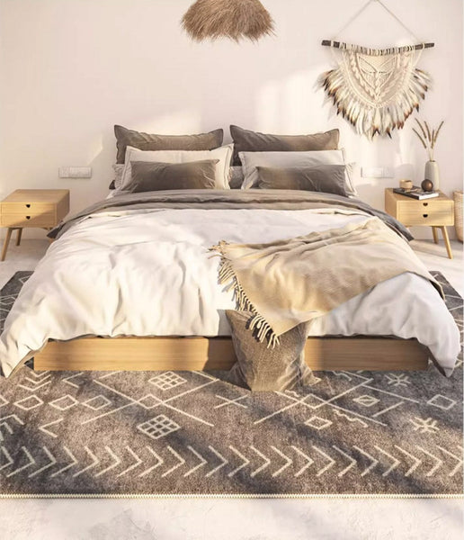 Thick Modern Rugs Next to Bed, Entryway Modern Runner Rugs, Contemporary Modern Rugs for Living Room, Modern Runner Rugs for Hallway-HomePaintingDecor
