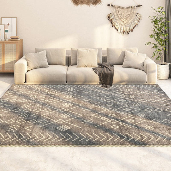 Morocco Contemporary Rug Ideas for Living Room, Hallway Modern Runner Rugs, Modern Runner Rugs Next to Bed, Large Modern Rugs for Dining Room-HomePaintingDecor