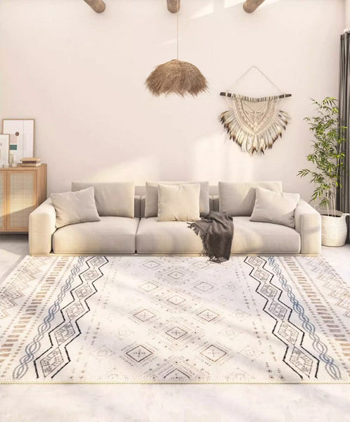 Contemporary Modern Rugs for Living Room, Thick Modern Rugs Next to Bed, Entryway Modern Runner Rugs, Modern Runner Rugs for Hallway-HomePaintingDecor