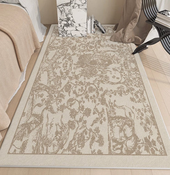 Thick Soft Rugs under Coffee Table, Contemporary Modern Rugs for Living Room, French Style Modern Rugs for Interior Design, Modern Rugs for Dining Room-HomePaintingDecor