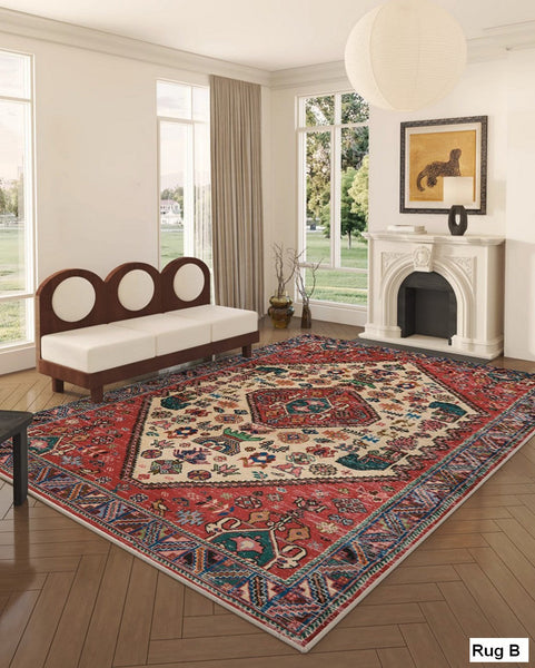 Oversized Area Rugs for Living Room, Extra Large Vintage Persian Rugs, Antique Persian Rug, Vintage Rugs for Bedroom, Persain Rugs for Dining Room-HomePaintingDecor