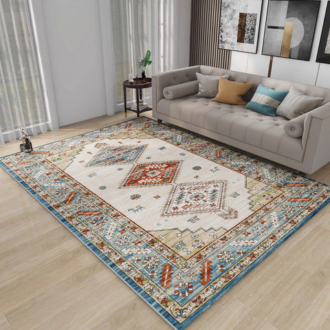 Morocco Area Rugs for Living Room, Traditional Persain Rugs for Bedroom, Traditional Colorful Persian Rugs, Vintage Area Rugs for Dining Room-HomePaintingDecor