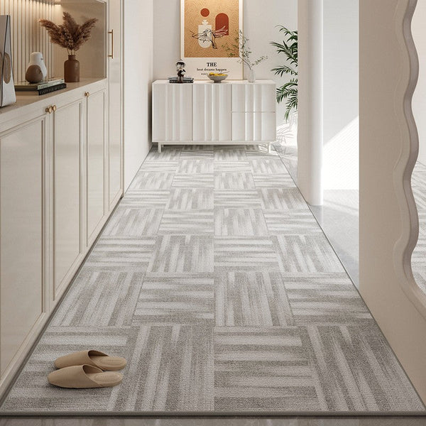 Modern Extra Long Hallway Runners, Washable Entrance Hallway Runners, Gray Long Hallway Runners, Long Narrow Runner Rugs, Entryway Runner Rug Ideas, Stain-resistant Non Slip Kitchen Runner Rugs-HomePaintingDecor