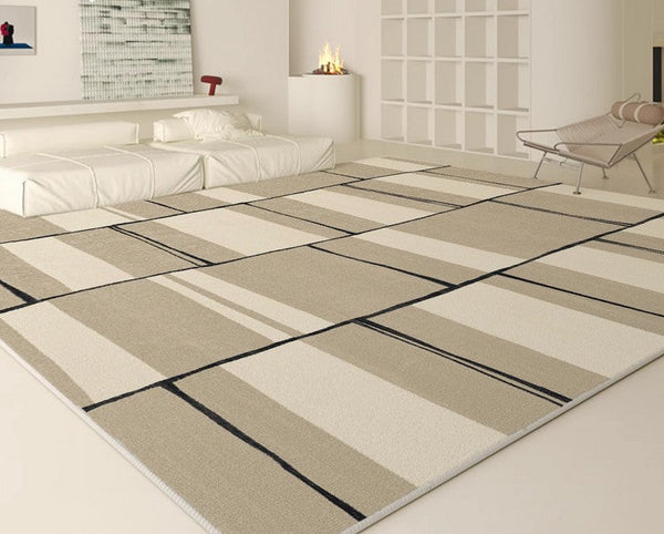 Modern Area Rug for Living Room, Contemporary Soft Rugs under Sofa, Bedroom Modern Floor Rugs, Large Area Rugs for Office-HomePaintingDecor