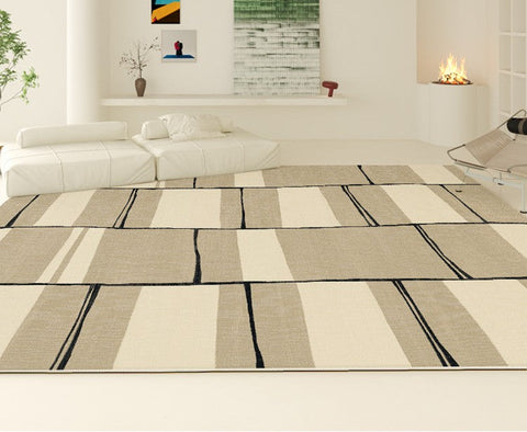 Modern Area Rug for Living Room, Contemporary Soft Rugs under Sofa, Bedroom Modern Floor Rugs, Large Area Rugs for Office-HomePaintingDecor