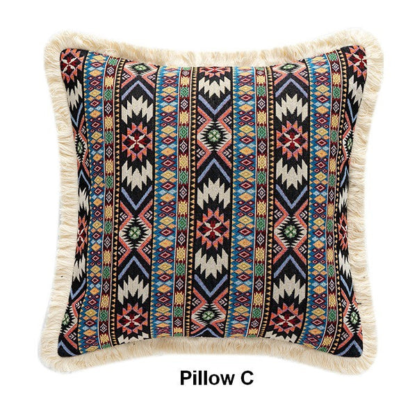 Unique Decorative Throw Pillows, Bohemian Decorative Sofa Pillows for Living Room, Extra Large Modern Geometric Pillows, Oriental Throw Pillow for Couch-HomePaintingDecor