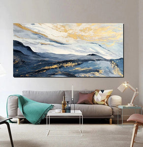 Acrylic Abstract Painting Behind Couch, Buy Paintings Online, Large Painting on Canvas, Living Room Wall Art Paintings, Simple Acrylic Painting Ideas-HomePaintingDecor