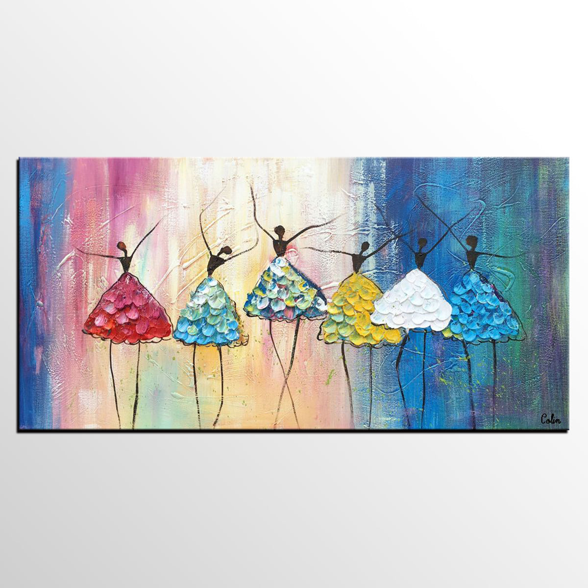 Abstract Wall Art Paintings, Ballet Dancer Painting, Modern Paintings, Paintings for Living Room, Dancing Painting, Custom Abstract Painting for Sale-HomePaintingDecor