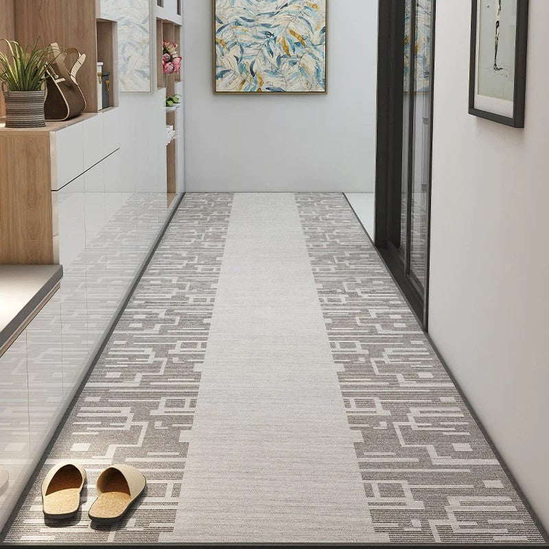 Entryway Runner Rug Ideas, Light Grey Modern Long Hallway Runners, Stain-resistant Non Slip Kitchen Runner Rugs, Long Hallway Runners, Extra Long Narrow Runner Rugs, Washable Entrance Hallway Runners-HomePaintingDecor