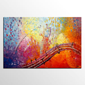 Canvas Painting, Abstract Art, Music Painting, Saxophone Player, Custom Painting, Abstract Painting-HomePaintingDecor