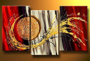 Modern Abstract Painting, Canvas Painting for Living Room, 3 Piece Wall Art Painting, Modern Wall Art Paintings, Large Painting for Sale-HomePaintingDecor