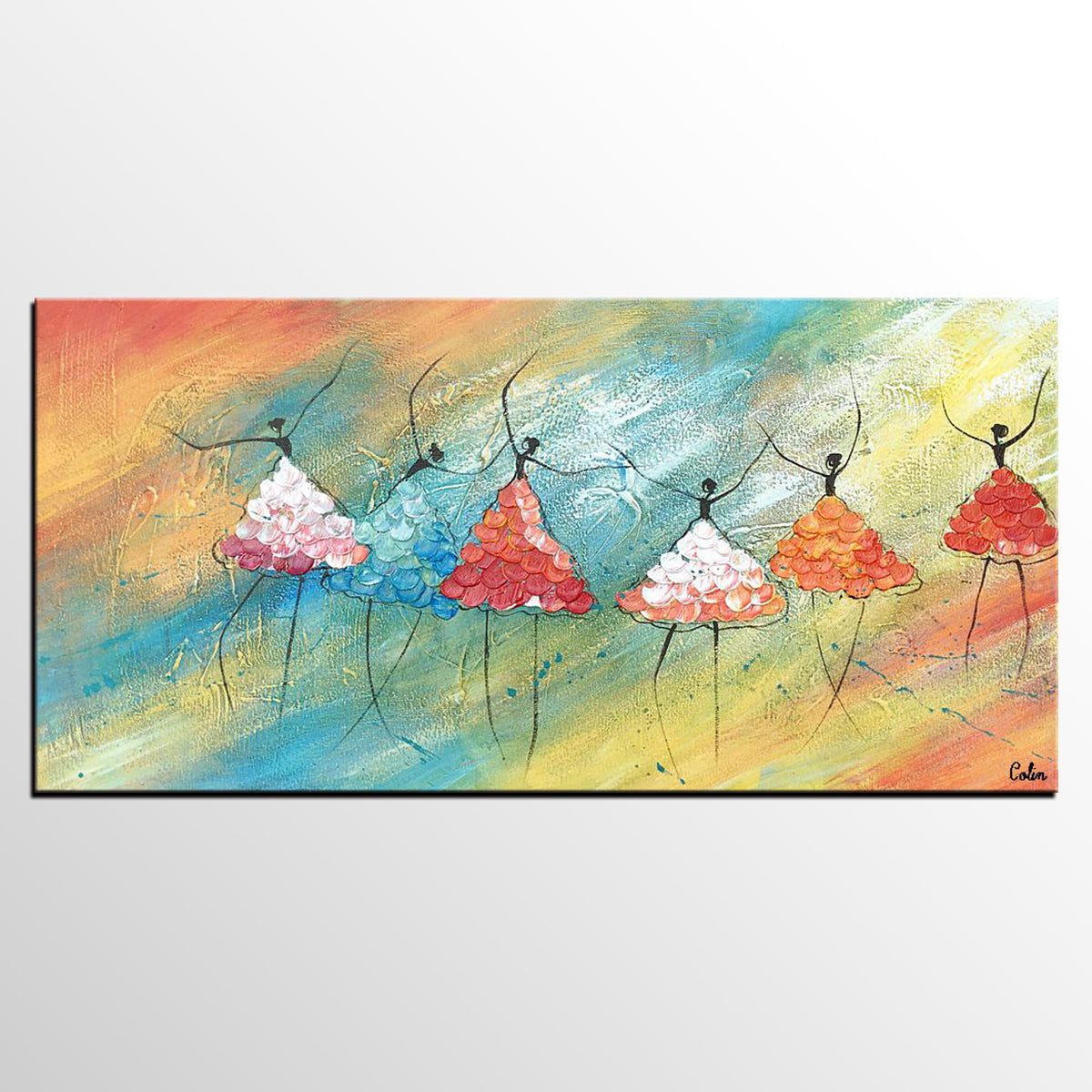 Simple Abstract Paintings, Ballet Dancer Painting, Original Artwork, Bedroom Canvas Painting, Acrylic Canvas Painting, Custom Art-HomePaintingDecor