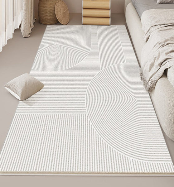 Thick Modern Rugs for Living Room, Abstract Geometric Modern Rugs, Simple Modern Rugs for Bedroom, Modern Rugs for Dining Room-HomePaintingDecor