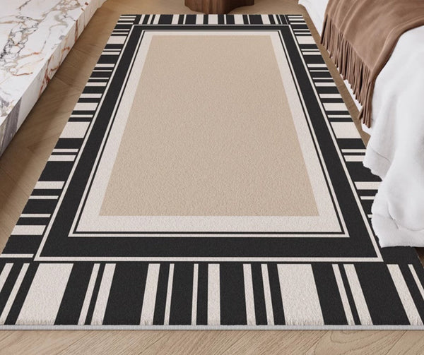 Modern Rugs for Living Room, Simple Contemporary Modern Rugs, Abstract Contemporary Rugs Next to Bed, Modern Rugs for Dining Room-HomePaintingDecor