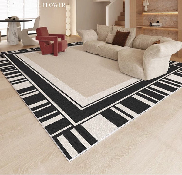 Modern Rugs for Living Room, Simple Contemporary Modern Rugs, Abstract Contemporary Rugs Next to Bed, Modern Rugs for Dining Room-HomePaintingDecor