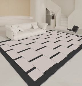 Abstract Geometric Modern Rugs, Contemporary Modern Rugs for Bedroom, Dining Room Floor Carpets, Soft Modern Rugs for Living Room-HomePaintingDecor