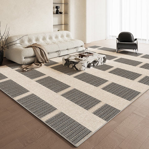 Bedroom Floor Rugs, Simple Abstract Rugs for Living Room, Contemporary Abstract Rugs for Dining Room, Modern Rug Ideas for Living Room-HomePaintingDecor