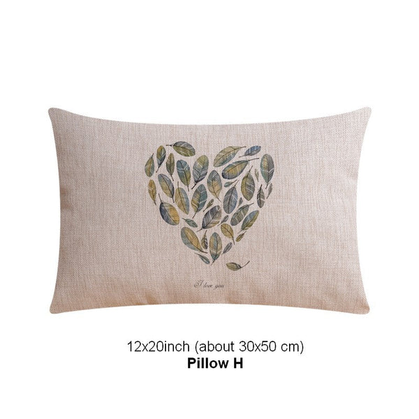 Decorative Sofa Pillows for Dining Room, Simple Decorative Pillow Covers, Love Birds Throw Pillows for Couch, Singing Birds Decorative Throw Pillows-HomePaintingDecor