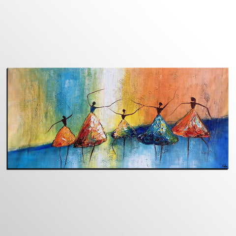 Acrylic Abstract Painting, Ballet Dancer Painting, Abstract Modern Painting, Modern Paintings for Living Room,Custom Art-HomePaintingDecor