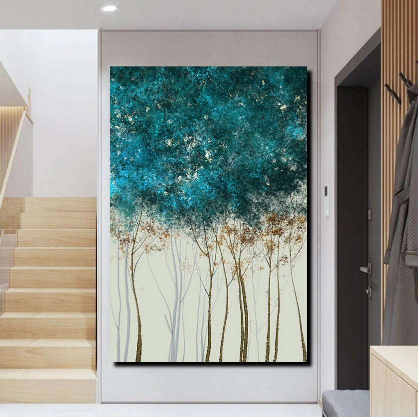 Dining Room Wall Art Ideas, Buy Canvas Art Online, Tree Paintings, Simple Modern Art, Simple Abstract Art, Large Acrylic Painting on Canvas-HomePaintingDecor