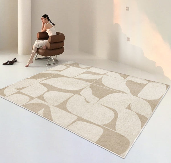 Large Modern Rugs for Living Room, Soft Modern Rug for Living Room, Bedroom Floor Rugs, Geometric Contemporary Rugs for Dining Room-HomePaintingDecor