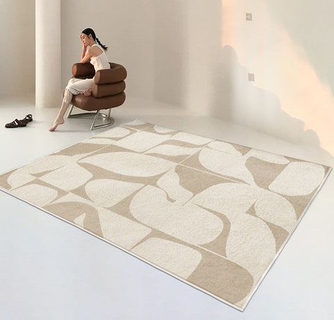 Large Modern Rugs for Living Room, Soft Modern Rug for Living Room, Bedroom Floor Rugs, Geometric Contemporary Rugs for Dining Room-HomePaintingDecor