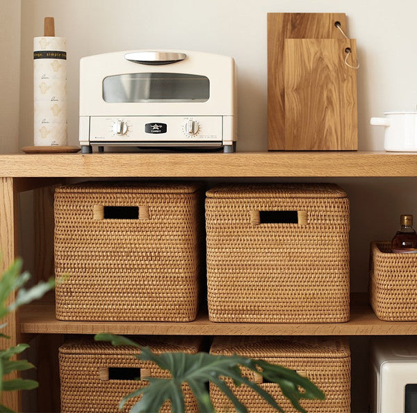 Storage Baskets for Toys, Rectangular Storage Basket for Shelves, Storage Basket with Lid, Storage Baskets for Bathroom, Storage Baskets for Clothes-HomePaintingDecor