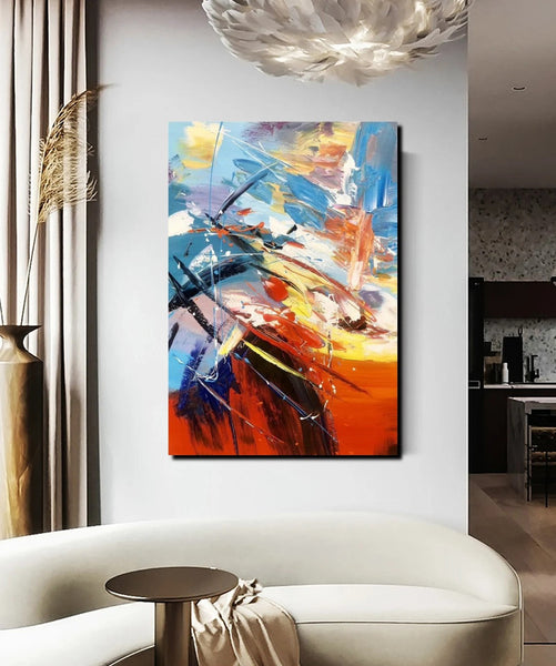 Acrylic Canvas Paintings, Large Painting on Canvas, Living Room Modern Paintings, Modern Abstract Painting for Office-HomePaintingDecor