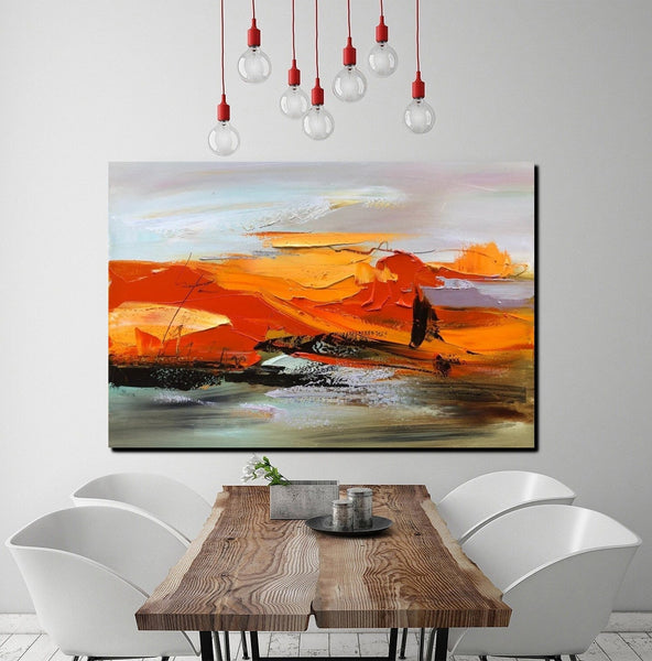 Large Painting for Living Room, Acrylic Paintings on Canvas, Large Paintings Behind Sofa, Heavy Texture Painting, Buy Paintings Online-HomePaintingDecor