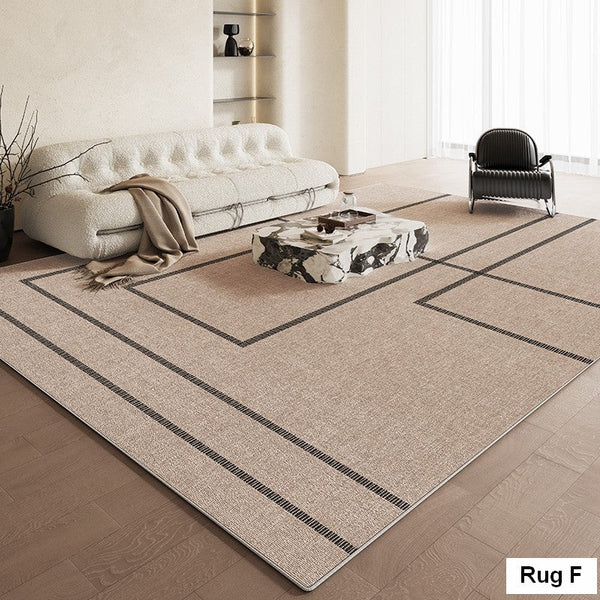 Simple Abstract Rugs for Living Room, Bedroom Floor Rugs, Contemporary Abstract Rugs for Dining Room, Modern Rug Ideas for Living Room-HomePaintingDecor