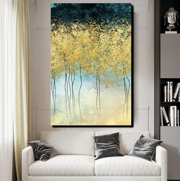 Buy Wall Art Online, Simple Abstract Art, Simple Modern Art, Bedroom Wall Art Ideas, Tree Paintings, Large Acrylic Painting on Canvas-HomePaintingDecor