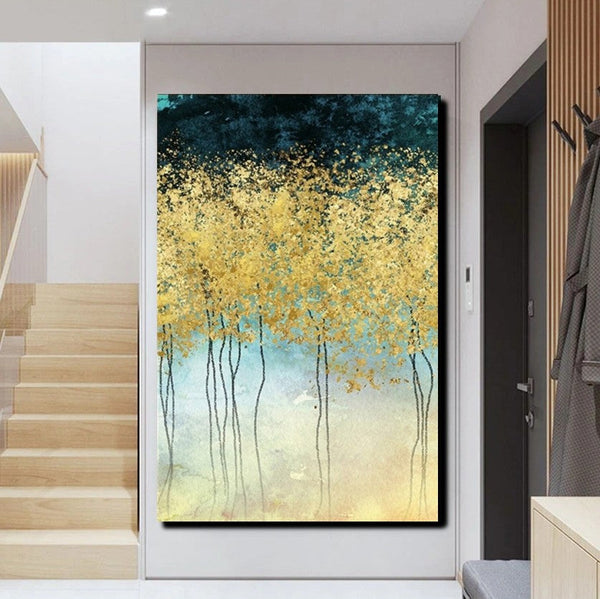 Buy Wall Art Online, Simple Abstract Art, Simple Modern Art, Bedroom Wall Art Ideas, Tree Paintings, Large Acrylic Painting on Canvas-HomePaintingDecor