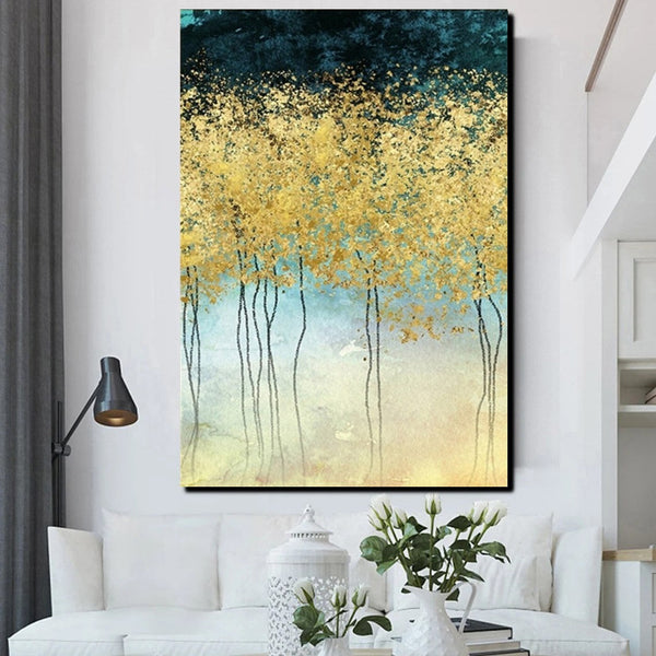 Buy Wall Art Online, Simple Abstract Art, Simple Modern Art, Bedroom Wall Art Ideas, Tree Paintings, Large Acrylic Painting on Canvas-HomePaintingDecor