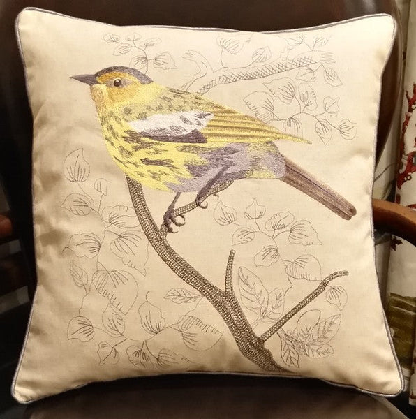 Decorative Throw Pillows for Couch, Bird Pillows, Pillows for Farmhouse, Sofa Throw Pillows, Embroidery Throw Pillows, Rustic Pillows-HomePaintingDecor