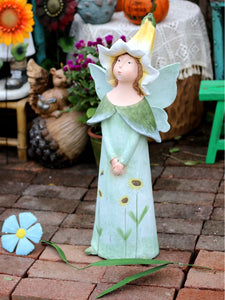 Garden Figure Sculpture Statues, Flower Fairy Statue for Garden Ornaments, Garden Decoration Ideas, Villa Courtyard Decor, Outdoor Garden Decoration-HomePaintingDecor