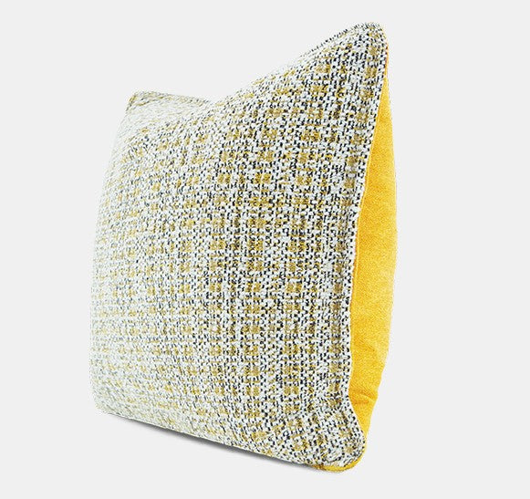 Contemporary Modern Sofa Pillows, Large Yellow Decorative Throw Pillows, Large Square Modern Throw Pillows for Couch, Simple Throw Pillow for Interior Design-HomePaintingDecor