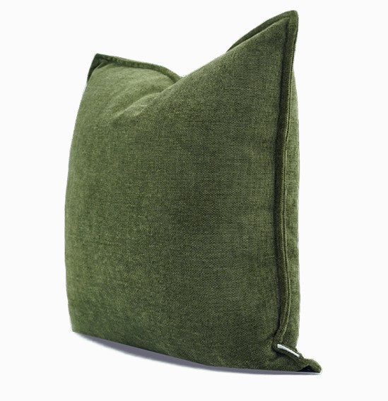 Large Throw Pillow for Interior Design, Simple Decorative Throw Pillows, Large Green Square Modern Throw Pillows for Couch, Contemporary Modern Sofa Pillows-HomePaintingDecor