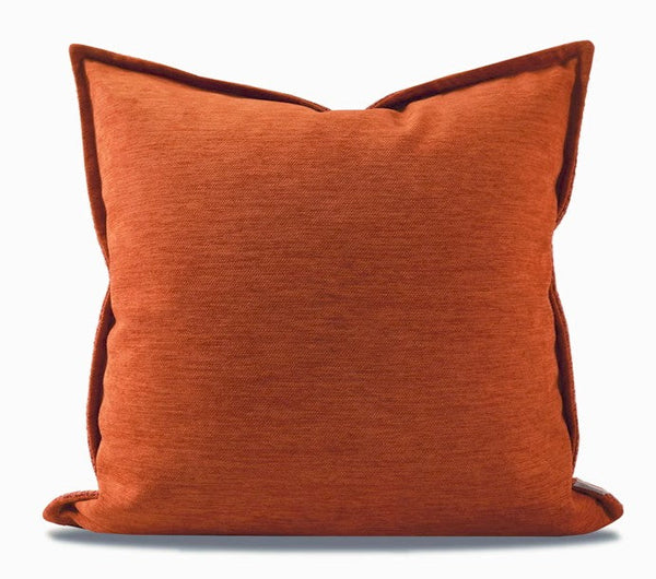 Orange Square Modern Throw Pillows for Couch, Large Contemporary Modern Sofa Pillows, Simple Decorative Throw Pillows, Large Throw Pillow for Interior Design-HomePaintingDecor