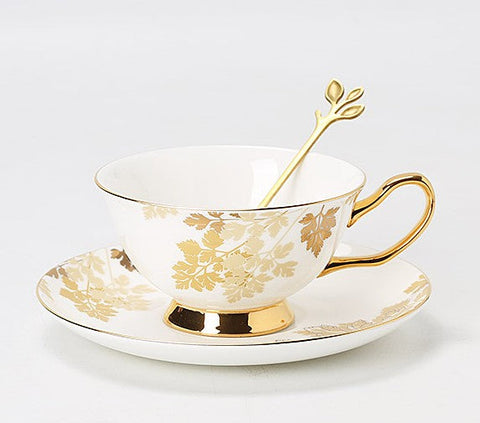 Beautiful British Tea Cups, Traditional English Tea Cups and Saucers, Bone China Porcelain Tea Cup Set, Elegant Ceramic Coffee Cups-HomePaintingDecor