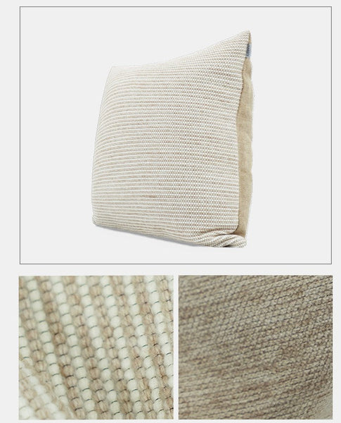 Contemporary Light Brown Modern Sofa Pillows, Large Square Modern Throw Pillows for Couch, Simple Decorative Throw Pillows, Large Throw Pillow for Interior Design-HomePaintingDecor