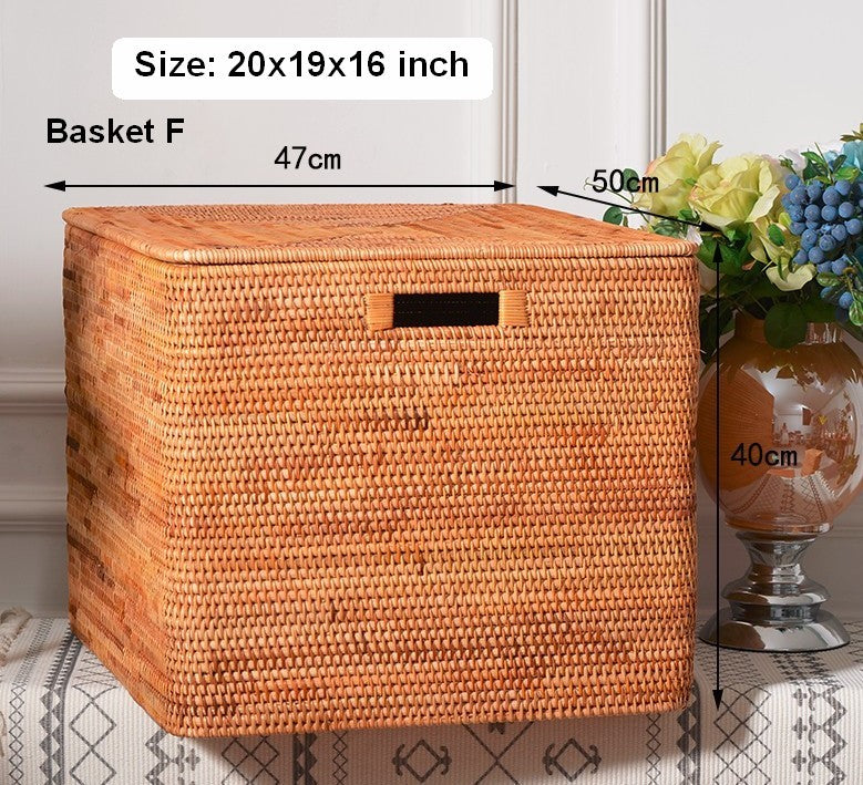 Rectangular Storage Basket, Storage Baskets for Bedroom, Large Laundry –  Paintingforhome