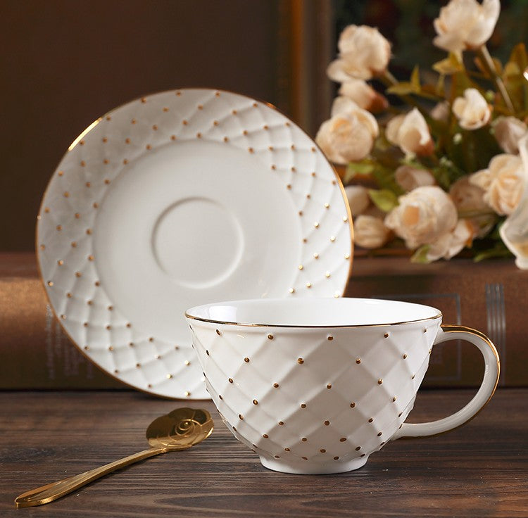 Elegant Ceramic Tea Cups, Unique Tea Cups and Saucers in Gift Box