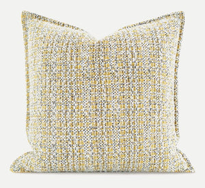 Contemporary Modern Sofa Pillows, Large Yellow Decorative Throw Pillows, Large Square Modern Throw Pillows for Couch, Simple Throw Pillow for Interior Design-HomePaintingDecor