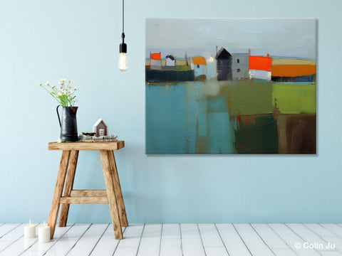 Abstract Landscape Paintings, Extra Large Canvas Painting for Living Room, Large Original Abstract Wall Art, Contemporary Acrylic Paintings-HomePaintingDecor