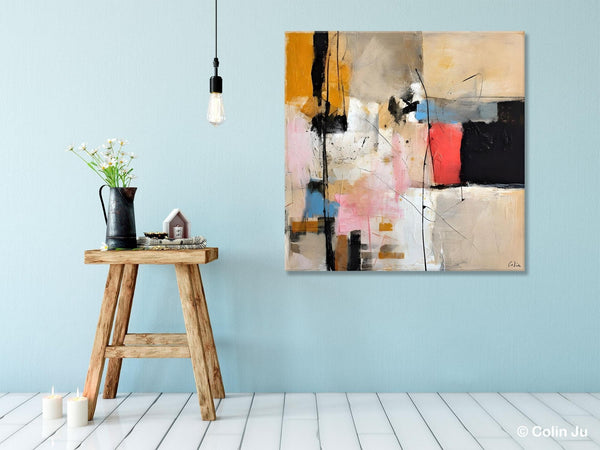 Contemporary Canvas Art, Modern Acrylic Artwork, Original Modern Paintings, Heavy Texture Canvas Art, Large Abstract Painting for Bedroom-HomePaintingDecor