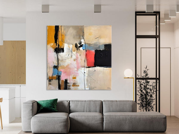 Contemporary Canvas Art, Modern Acrylic Artwork, Original Modern Paintings, Heavy Texture Canvas Art, Large Abstract Painting for Bedroom-HomePaintingDecor