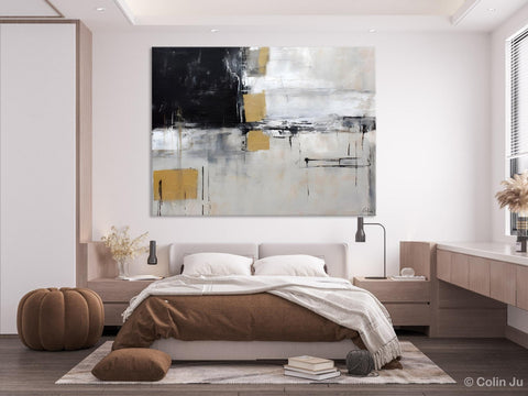 Original Abstract Art, Modern Wall Art Ideas for Bedroom, Extra Large Canvas Paintings, Impasto Art Painting, Contemporary Acrylic Paintings-HomePaintingDecor