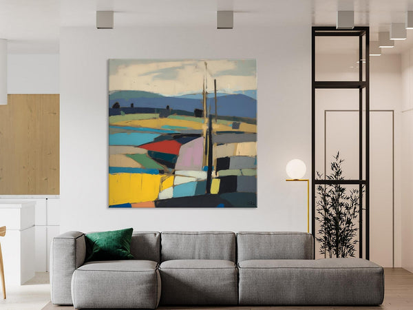 Original Landscape Wall Art Paintings, Abstract Wall Art Painting for Living Room, Landscape Canvas Paintings, Acrylic Painting on Canvas-HomePaintingDecor